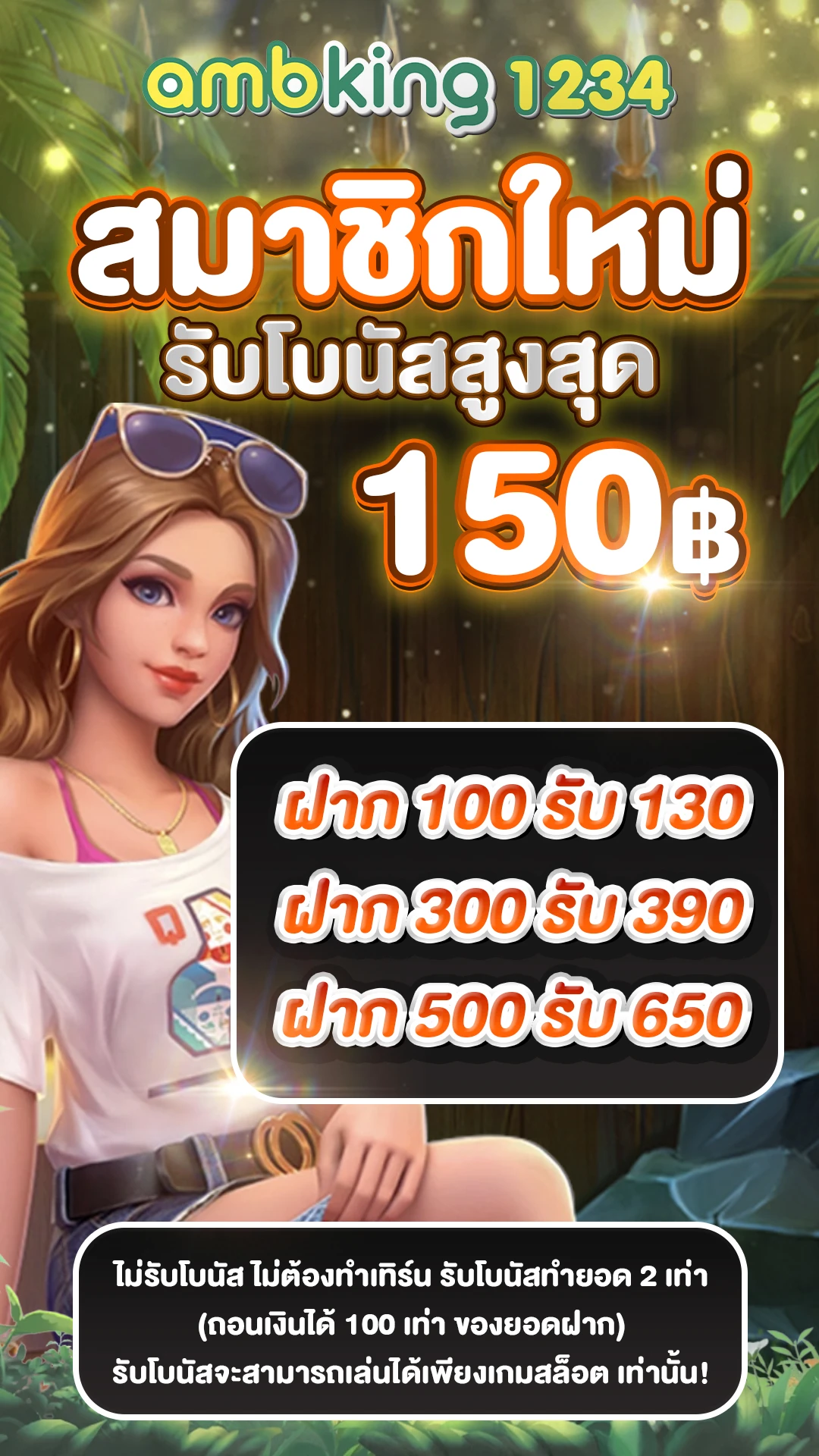 โบนัส100 เทิร์น2เท่า - แบนเนอร์โปรโมชั่น